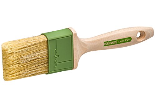 Colorus High Premium Flachpinsel 60 mm | Lasur-Malerpinsel für Lasuren aller Art Holzöle und Dickschichtlasuren | Lasurpinsel mit hellen Chinaborsten | Beschichtungs-Pinsel von Colorus
