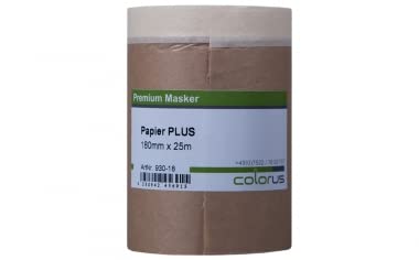 Colorus Masker Tape mit Kreppband 25m mit 18cm Abdeckpapier - - Abdeckband von Colorus