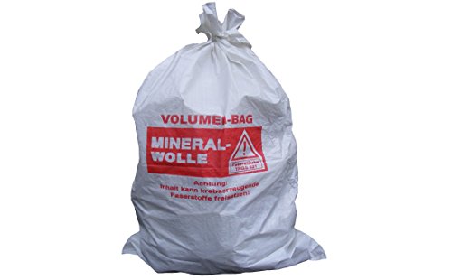 Colorus Mineralwollsack 140 x 220 cm | Big Bag Säcke mit 1200 Liter Füllmenge | KMF Müllsäcke mit Kordel im Saum | Gartenabfallsack für Gartenabfälle | KMF Säcke Mineralwolle Gewebesack von Colorus