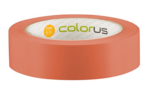 Colorus PVC Putzband PLUS | Putzerband 30 mm 33 m orange glatt | Abklebeband für glatte und leicht raue Untergründe | Klebeband für Innen und Außen | Rotes Klebeband UV-beständig von Colorus
