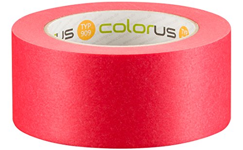 Colorus Premium Abklebeband 50 mm x 50 m | Faserverstärktes, extrem reißfestes Malerband | Fineline Klebeband für glatte und raue Oberflächen | Spezialklebeband für superflache Farbkanten von Colorus