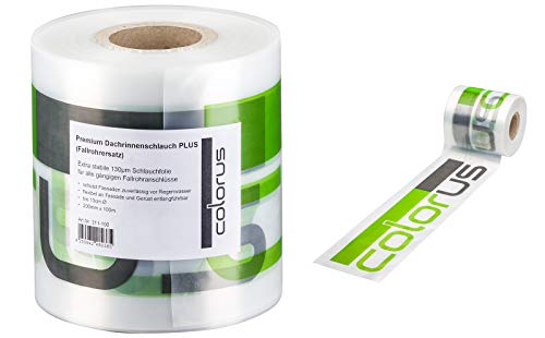 Colorus Premium Dachrinnenschlauch 100 m | Fallrohrersatz-Schlauch 130µm stark, LDPE-Vollschlauchfolie | Fallrohrprovisorium 13 cm Ø | Ablaufschlauch Dachrinne Schlauchfolie Fallrohrschlauch Colorus Premium Dachrinnenschlauch 100 m | Fallrohrersatz-Schlauch 130µm stark, LDPE-Vollschlauchfolie | Fallrohrprovisorium 13 cm Ø | Ablaufschlauch Dachrinne Schlauchfolie Fallrohrschlauch von Colorus