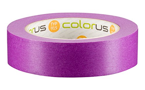 Colorus Premium Tapetenband 30 mm x 50 m | Fineline Klebeband für glatte und leicht raue sensible Untergründe | Malerband für scharfe Farbkanten | Abklebeband für Maler, extrem dünn, anschmiegsam von Colorus