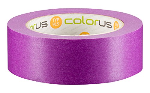 Colorus Premium Tapetenband 38 mm x 50 m | Fineline Klebeband für glatte und sensible Untergründe | Malerband für scharfe Farbkanten | Abklebeband für Maler, extrem dünn, anschmiegsam von Colorus