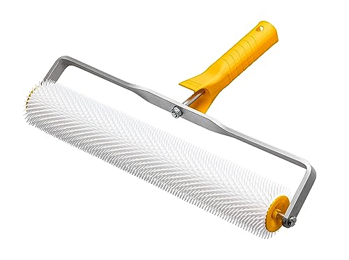 Entlüftungswalze Stachelwalze 40 cm inkl. Steckbügel | Entlüftungsroller Stachellänge 11 mm | Stachelroller Kunststoff für Bodenbeschichtung | Zur Entlüftung bei Epoxidharz- und PU-Beschichtungen von Colorus