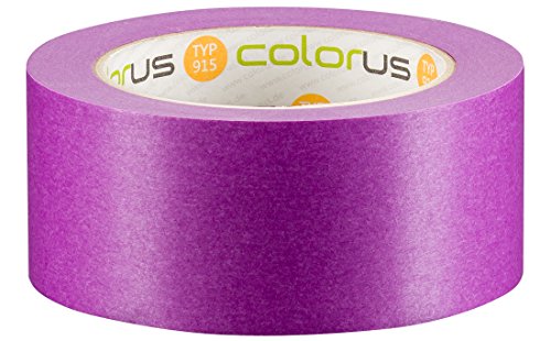 Colorus Premium Tapetenband 50 mm x 50 m | Fineline Klebeband für glatte und leicht raue sensible Untergründe | Malerband für scharfe Farbkanten | Abklebeband für Maler, extrem dünn, anschmiegsam von Colorus