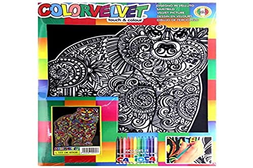 Colorvelvet - Quadro 35 x 47 in velluto da colorare - Orso - L123 von Colorvelvet