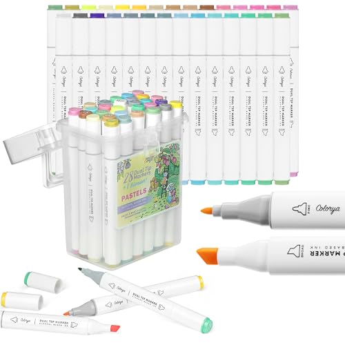 Colorya Alcohol Markers Pastels 28 Farben + 1 Standmixer von Colorya