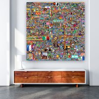 R/ Place Reddit Rspace Ver.1 2022 Wand Kunst Leinwand Druck Poster Deko Home Decor von Coloryfy