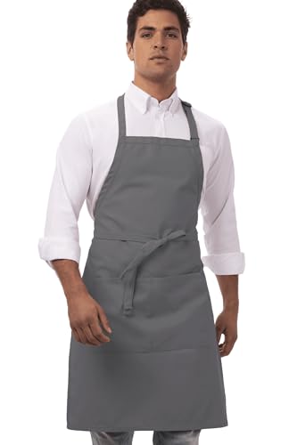 Chef Works Colour by B192 Verstellbare Latzschürze, Grau von Chef Works
