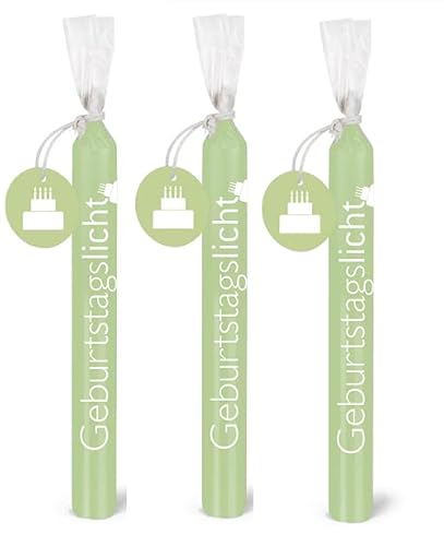Colour-up Wünschelicht Geburtstagslicht 'softgrün' Kerzenset 3er Set - Bulla Design Colour-up Wünschelicht Geburtstagslicht 'softgrün' Kerzenset 3er Set - Bulla Design von Colour-up
