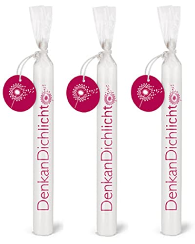 Colour-up Wünschelicht Kerze 'Denkandichlicht' Kerzenset 3er Set Bulla Design von Colour-up
