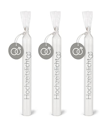 Colour-up Wünschelicht Kerze 'Hochzeitslicht'-Silber Kerzenset 3er Set Bulla Design von Colour-up