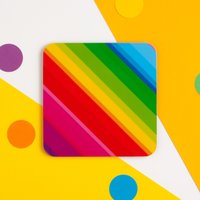 Regenbogen-Untersetzer, Sale - End Of Line, Bunt Gestreifter Untersetzer, Lebendige Getränke-Untersetzer, Melamin-Untersetzer von ColourTheirDay