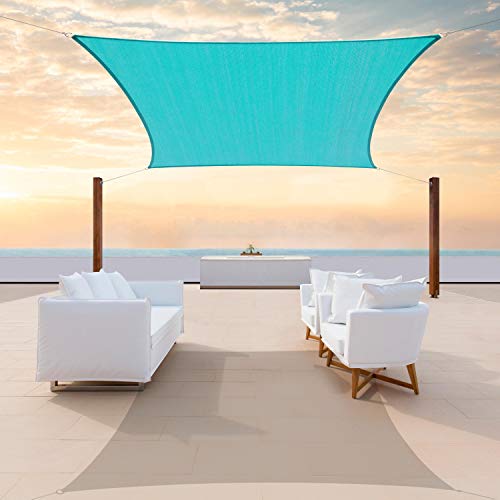 ColourTree CTAPR0816 Sonnensegel, Maßgeschneiderte Größe, 45,7 x 48,3 cm, Türkis, UV-Block, rechteckig, kommerzieller Standard, strapazierfähig, 190 g/m² ColourTree CTAPR0816 Sonnensegel, Maßgeschneiderte Größe, 45,7 x 48,3 cm, Türkis, UV-Block, rechteckig, kommerzieller Standard, strapazierfähig, 190 g/m² von ColourTree