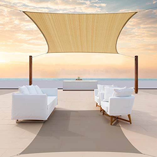 ColourTree CTAPR0816 Sonnensegel, Sondergröße, 3 x 3 m, Sandbeige, UV-Block, quadratisch, kommerzieller Standard, strapazierfähig, 190 g/m² ColourTree CTAPR0816 Sonnensegel, Sondergröße, 3 x 3 m, Sandbeige, UV-Block, quadratisch, kommerzieller Standard, strapazierfähig, 190 g/m² von ColourTree