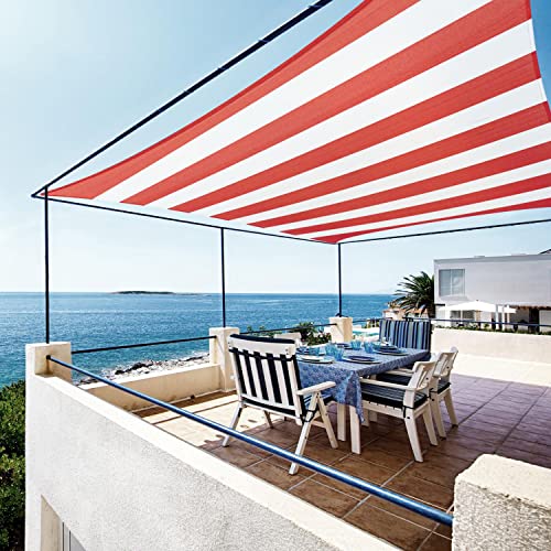 ColourTree Rechteckiges Sonnensegel mit USA-Flagge, 2,4 x 3,5 m, rot/weiß, UV-beständig, strapazierfähig, Handelsqualität (wir stellen individuelle Größe) von ColourTree