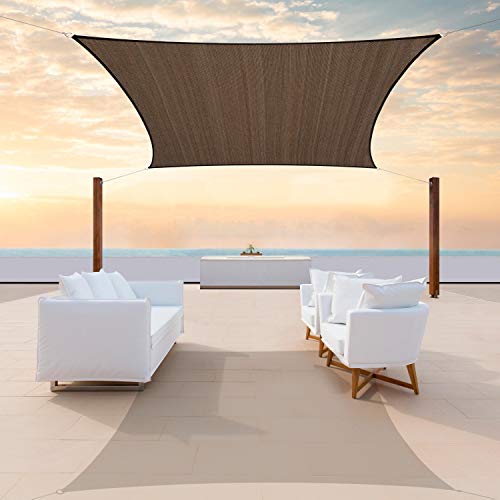 ColourTree TAPR16 Sonnensegel, 20, benutzerdefinierte Größe, 58 x 61 cm, braun, UV-Block, rechteckig, kommerzieller Standard, strapazierfähig, 190 g/m² von ColourTree