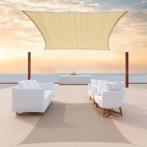 Colourtree TAPR0810 Sonnensegel, Maßgeschneiderte Größe, 3 x 30 cm, Beige, LSF 50, UV-Block, rechteckig, kommerzieller Standard, strapazierfähig, 180 g/m² von ColourTree