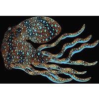 Blau Gesprenkelter Oktopusdruck. Illustration Blau Gesprenkelter Oktopusdruck. Illustration von ColourfulCreaturesUK