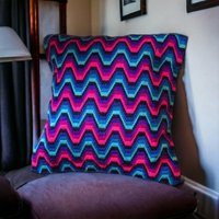 Retro Nadelkissen Funky Boho Dekokissen, Einzigartiges Design von ColourfulCushionsUK