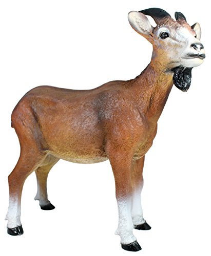 Colourliving Ziegenbock Figur Geißbock Figur Ziege Bruce Gartenfigur Tierfigur Gartendekoration von colourliving