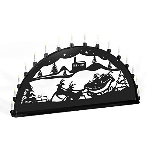 Außenschwibbogen Schwibbogen Lichterbogen Metall - Motiv: Weihnachtsmann - XXL 1,5 Meter Breite Außen-Bereich schwarz * groß * Weihnachten Rentier Außenschwibbogen Schwibbogen Lichterbogen Metall - Motiv: Weihnachtsmann - XXL 1,5 Meter Breite Außen-Bereich schwarz * groß * Weihnachten Rentier von Colours-Manufaktur