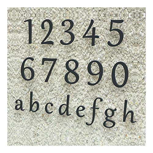 Colours-Manufaktur Hausnummer Klassisch 0-9 und a-h *Made IN Germany* viele Größen wählbar (15 cm, RAL 7016 anthrazitgrau [grau anthrazit] glänzend) von Colours-Manufaktur