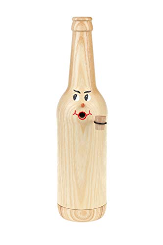Colours-Manufaktur Räucherflasche - Räucherfigur Räuchermännchen Räuchergefäß Bier Sekt Bierflasche Jubiläum Vatertag Muttertag (Longneck 0,5 - zur individuellen Selbstgestaltung, Natur) von Colours-Manufaktur