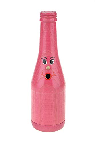 Colours-Manufaktur Räucherflasche - Räucherfigur Räuchermännchen Räuchergefäß Bier Sekt Bierflasche Jubiläum Vatertag Muttertag (Sekt 0,2 - zur individuellen Selbstgestaltung, pink) von Colours-Manufaktur