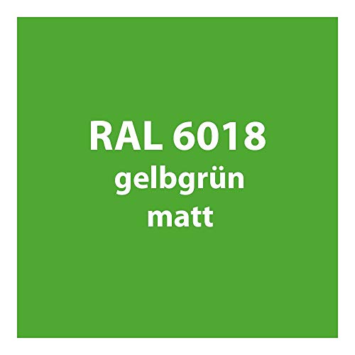 Streichlack Streich Lack Farbe 1K * Premium Qualität * 1 Liter (RAL 6018 gelb-grün matt) von Colours-Manufaktur
