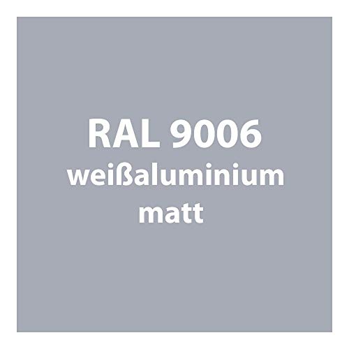 Streichlack Streich Lack Farbe 1K * Premium Qualität * 1 Liter (RAL 9006 weiß-aluminium matt [wie silber]) von Colours-Manufaktur