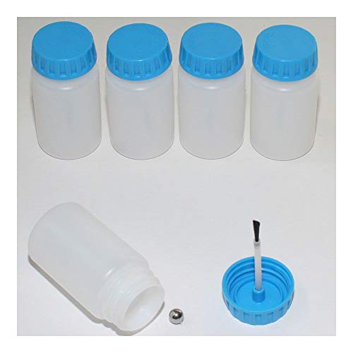 Tupflack Flasche Tupflackflasche Pinselflasche Pinselfläschchen 50 ml * ohne Inhalt * (5) von Colours-Manufaktur