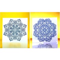2 X Mandala Schablone Xxl 30, 5 cm Nr. 136 Für Diy Dekoratives Wanddesign Kreative Wandgestaltung von Coloursforart