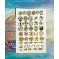Heilige Geometrie Aufkleber 48 X Metall Set Jupiter Blume Des Lebens, Metatron, Orgonit Pyramide Heilige Geometrie Aufkleber 48 X Metall Set Jupiter Blume Des Lebens, Metatron, Orgonit Pyramide von Coloursforart