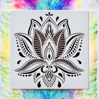 Lotus Schablone Xxl 30, 5 X cm Muster Für Diy Dekoratives Wanddesign Kreative Wandgestaltung Nr. 96 von Coloursforart