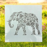 Paisley Wandschablone Xxl 30 X cm Elefant Sehr Schön Für Kinderzimmer Nr. 120 Wandgestaltung Afrika Schablone von Coloursforart