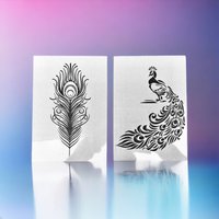 Pfau Schablonen A4 2Er Set Nr. 233 Paisley Wandschablone Textilschablone Malschablone von Coloursforart