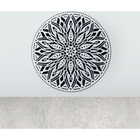 Schablone Mandala Shabby Chic Xxl Muster Für Diy Dekoratives Wanddesign Kreative Wandgestaltung Nr. 140 von Coloursforart