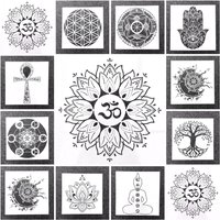 xxl Schablonen 10Er Set Heilige Geometrie Blume Des Lebens Ankh Mandala 115 von Coloursforart