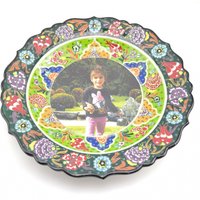Handgemachter Keramik Teller - Handbemalte Tulpen Und Blumen Figuren von ColoursofAnatolia
