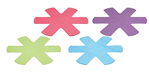 Colourworks 4-Teiliges Pfannenschoner-Set, Kratzfest, Bunt – 38 cm von Colourworks