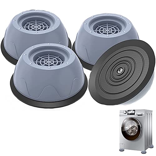 4 Stück Anti Vibration Waschmaschine Füße, Vibration Dämpfer Pads, Waschmaschine Füße Pad, für Waschmaschinen, Trockner, Kühlschränke, Sofabeine, Schreibtische, Stühle (Grey) von Colrid