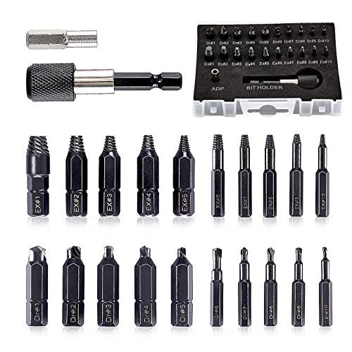 ColumPRO 22-teiliges Schraubenausdreher Set für beschädigte Schrauben, HSS 6542 Stahl 68 HRC Härte,für beschädigte Schrauben 2-12mm,mit magnetischem Verlängerungs-Bithalter und Stecknuss-Adapter ColumPRO 22-teiliges Schraubenausdreher Set für beschädigte Schrauben, HSS 6542 Stahl 68 HRC Härte,für beschädigte Schrauben 2-12mm,mit magnetischem Verlängerungs-Bithalter und Stecknuss-Adapter von ColumPRO