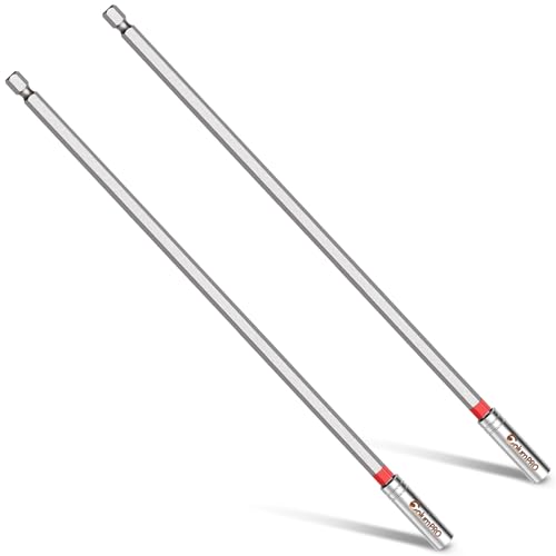 ：ColumPRO 2STÜCKE 305mm Magnetischer Bitaufnahme für Schlagschrauber, 1/4-Zoll-Sechskantschaft Magnetischer Schraubendreher-Bithalter aus S2-Stahl von ColumPRO