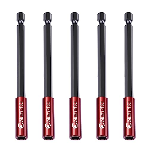 ColumPRO 5 STÜCKE 150MM starker magnetischer Bit-Halter für Schlagschrauber, 1/4 Zoll Sechskantschaft S2 Stahl magnetische Schraubendreherverlängerung, gerade ohne Biegen der Bohrerverlängerung ColumPRO 5 STÜCKE 150MM starker magnetischer Bit-Halter für Schlagschrauber, 1/4 Zoll Sechskantschaft S2 Stahl magnetische Schraubendreherverlängerung, gerade ohne Biegen der Bohrerverlängerung von ColumPRO