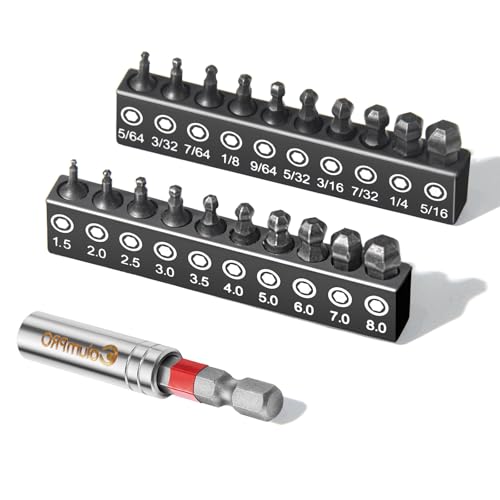 ColumPRO Kugelkopf-Inbusschlüssel-Bit-Set – 20-teiliges metrisches und SAE-Inbusschlüssel-Set mit magnetischem Bithalter, Premium-S2-Stahl, 2,5 cm Sechskant-Bit ColumPRO Kugelkopf-Inbusschlüssel-Bit-Set – 20-teiliges metrisches und SAE-Inbusschlüssel-Set mit magnetischem Bithalter, Premium-S2-Stahl, 2,5 cm Sechskant-Bit von ColumPRO