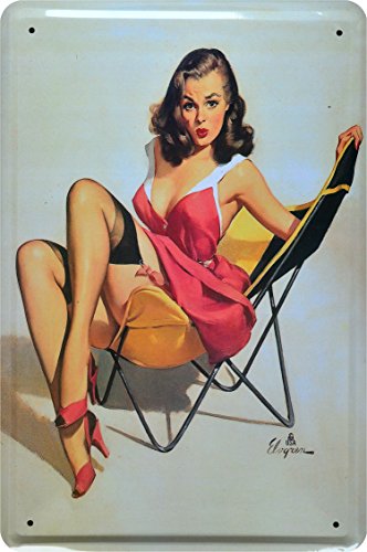 ComCard Blechschild PIN UP Girl im Stuhl, 20 x 30cm Metal Sign XF81 ComCard Blechschild PIN UP Girl im Stuhl, 20 x 30cm Metal Sign XF81 von ComCard