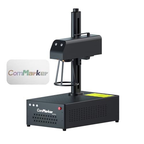 ComMarker 30W JPT Mopa Laserschneider unterstützt LightBurn, Faserlaser-Farbmarkierungsmaschine, Desktop-Handheld, 2 Linsen und Schutzschild, Lasergravurmaschine für Metall von ComMarker