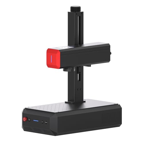ComMarker B6 Mopa Faserlaser-Graviermaschine mit Autofokus-Bildschirm, tragbare Lasergravur, Farbmarkierung, 15 cm x 15 cm, kompatibel mit Lightburn (Basic Bundle, B6 MOPA 30W) von ComMarker